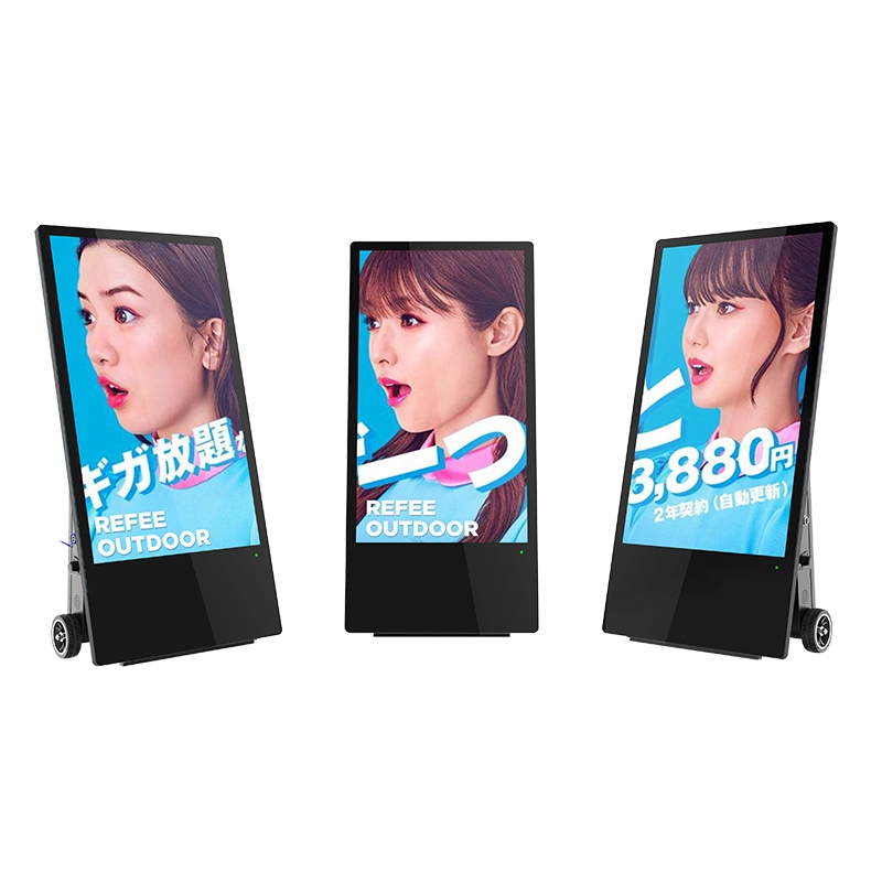 Outdoor Movable Battery Digital Poster
